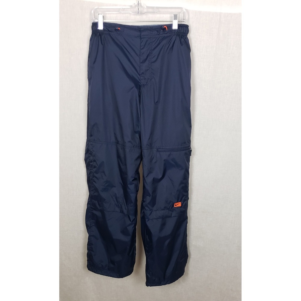 Nike Mens Navy Blue Hexagonal Ripstop Windbreaker Pants Mesh Lined M Gorpcore